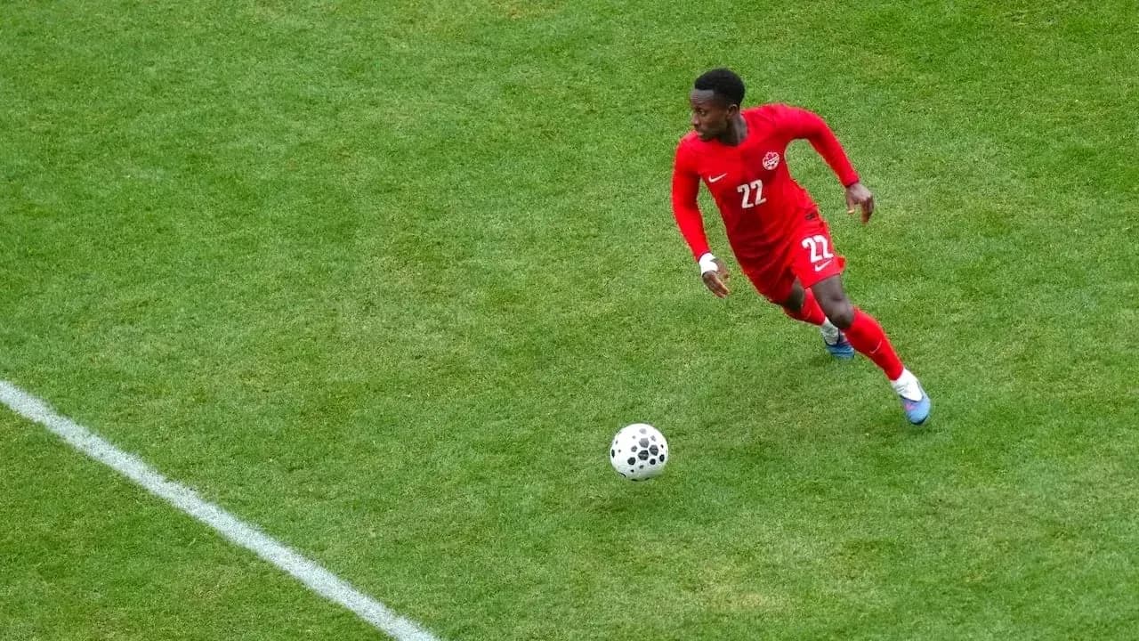 Player 22 of Canada in action during match Player 22 of Canada in action during match
