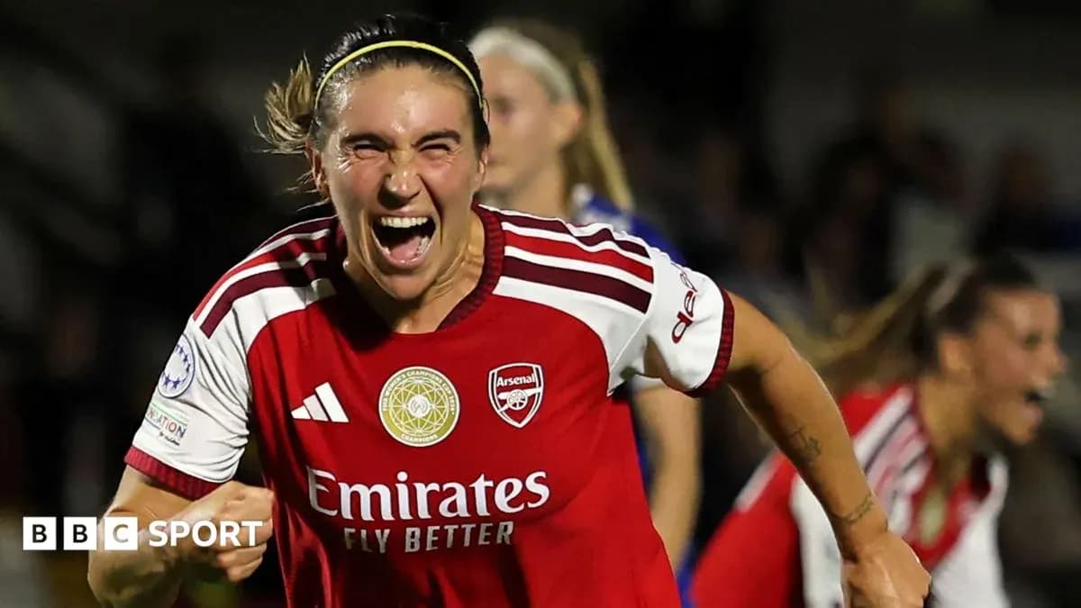 Arsenal player celebrating a goal on the pitch Arsenal player celebrating a goal on the pitch