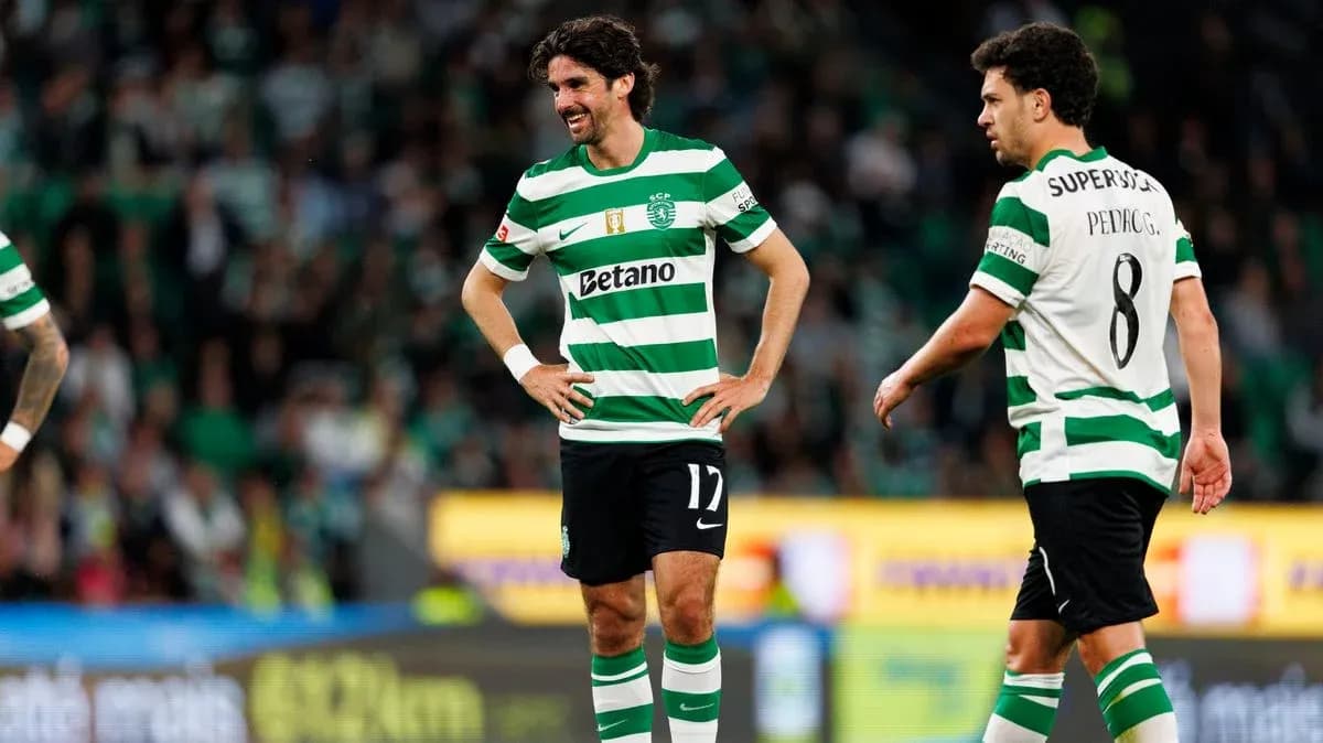 Two Sporting players discussing during a match Two Sporting players discussing during a match