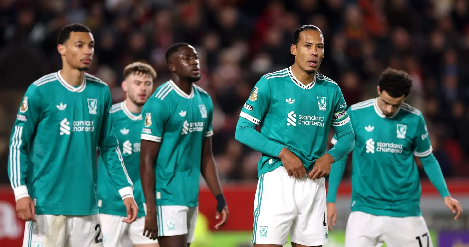 Liverpool players during Premier League match Liverpool players during Premier League match