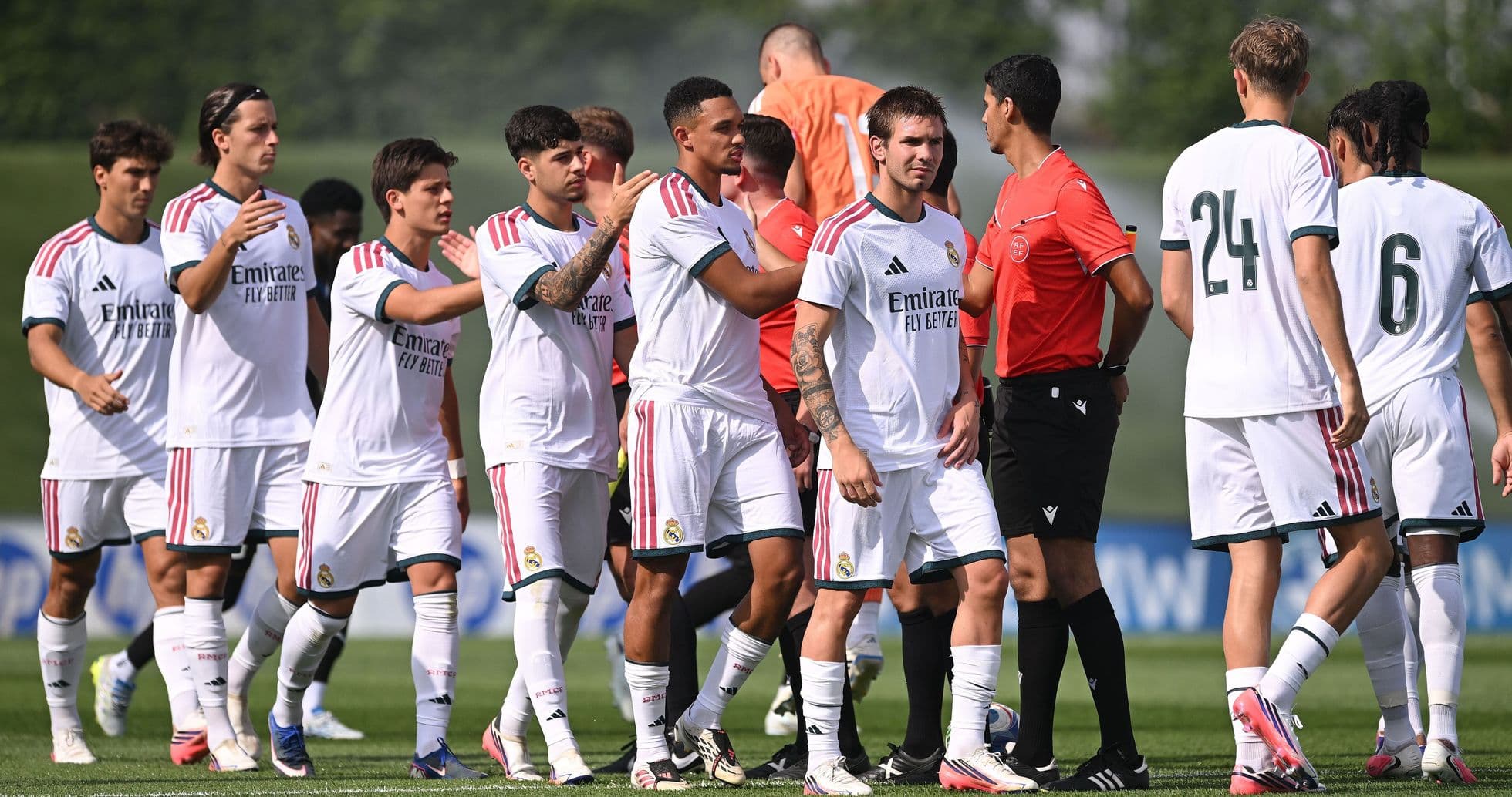 Real Madrid players greeting officials before training session Real Madrid players greeting officials before training session