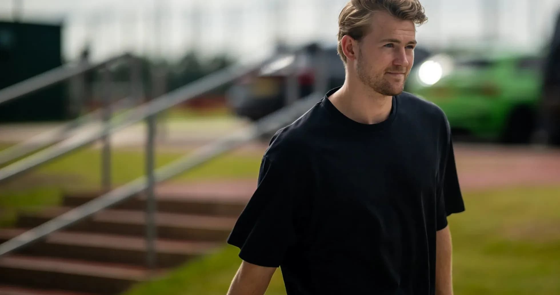 Player walking towards training ground entrance Player walking towards training ground entrance