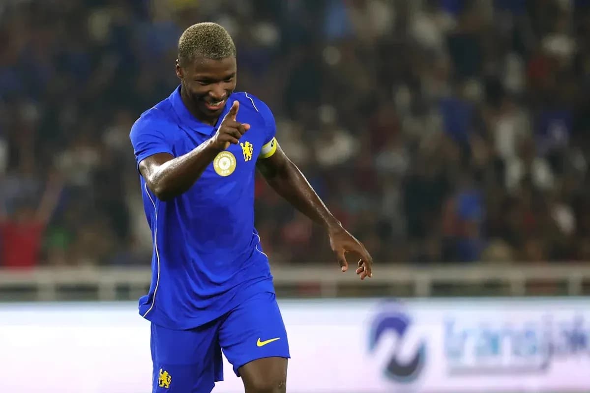 Player celebrating after scoring a goal during match Player celebrating after scoring a goal during match