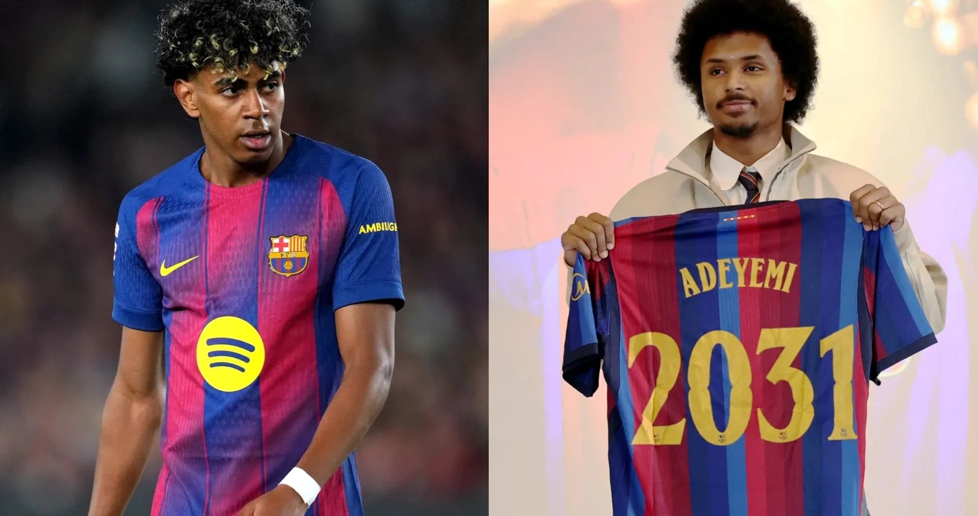 Player in Barcelona jersey and press conference unveiling Player in Barcelona jersey and press conference unveiling