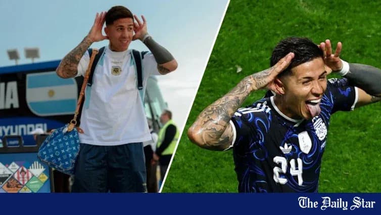 Player celebrating goal and arriving at team bus Player celebrating goal and arriving at team bus