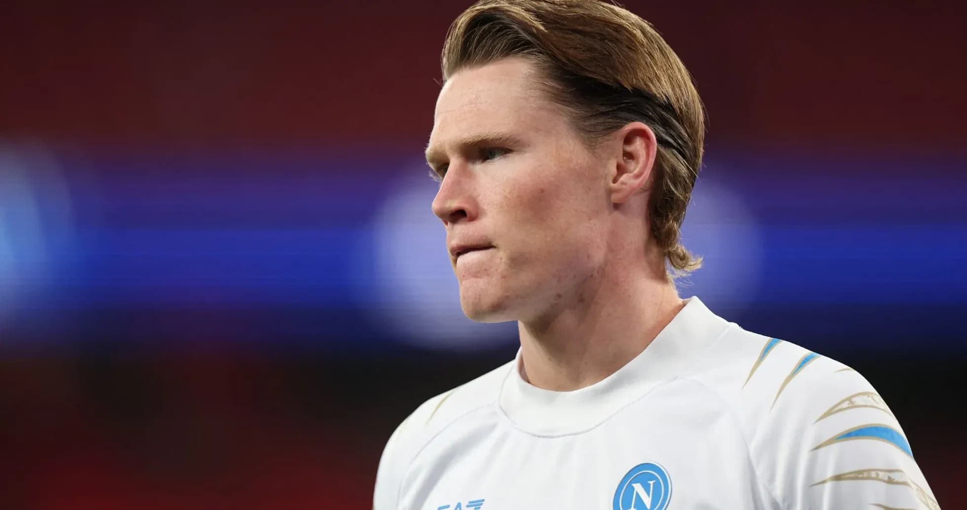 Player in Napoli jersey during match warm-up Player in Napoli jersey during match warm-up