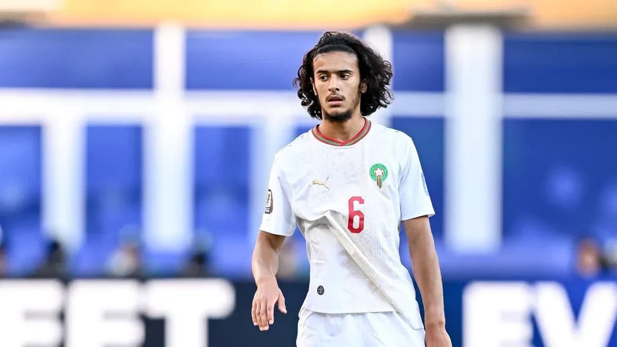 Player wearing Morocco jersey during a match Player wearing Morocco jersey during a match