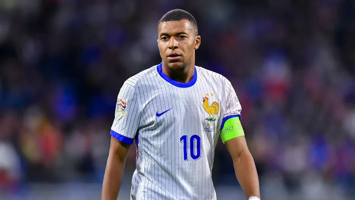 Kylian Mbappé in France national team kit Kylian Mbappé in France national team kit