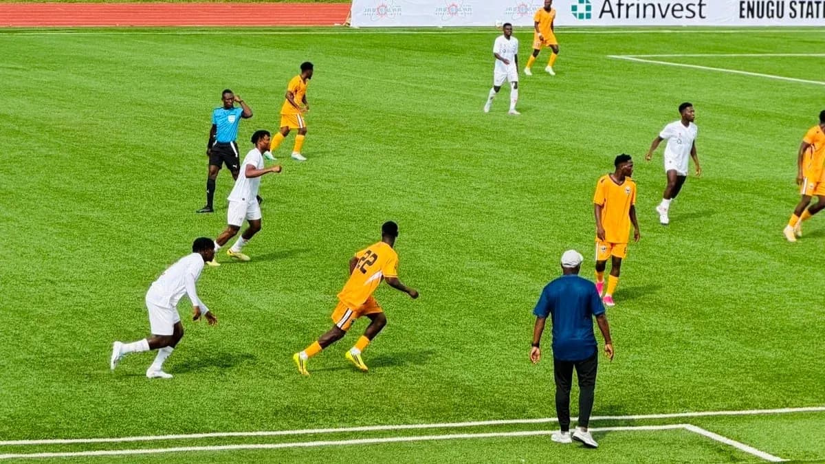 AS Sobemap players in action against Enugu Rangers AS Sobemap players in action against Enugu Rangers