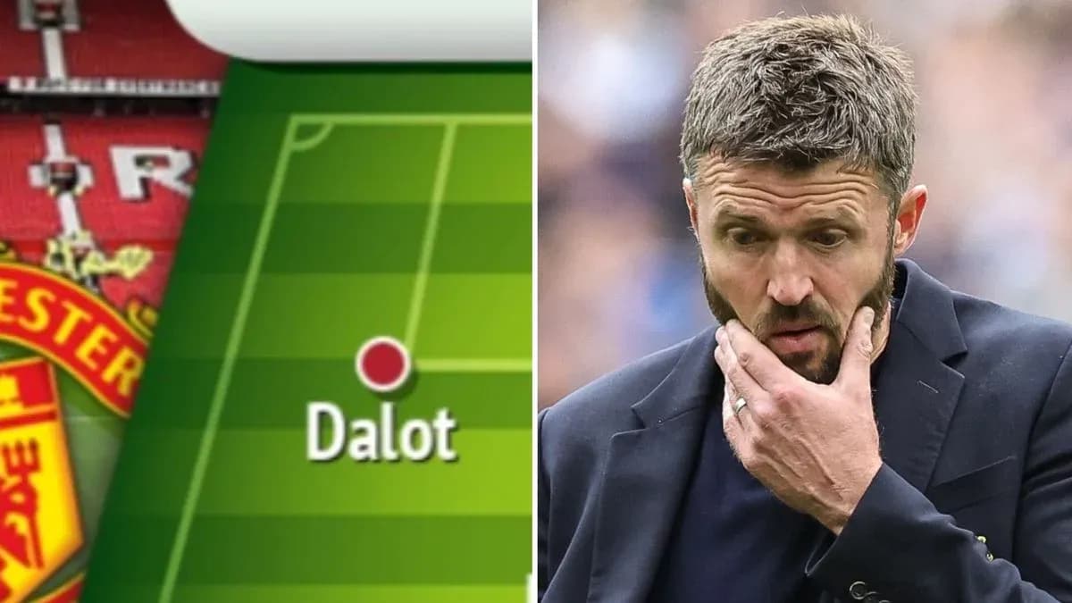 Tactical board showing Dalot's position for Manchester United Tactical board showing Dalot's position for Manchester United