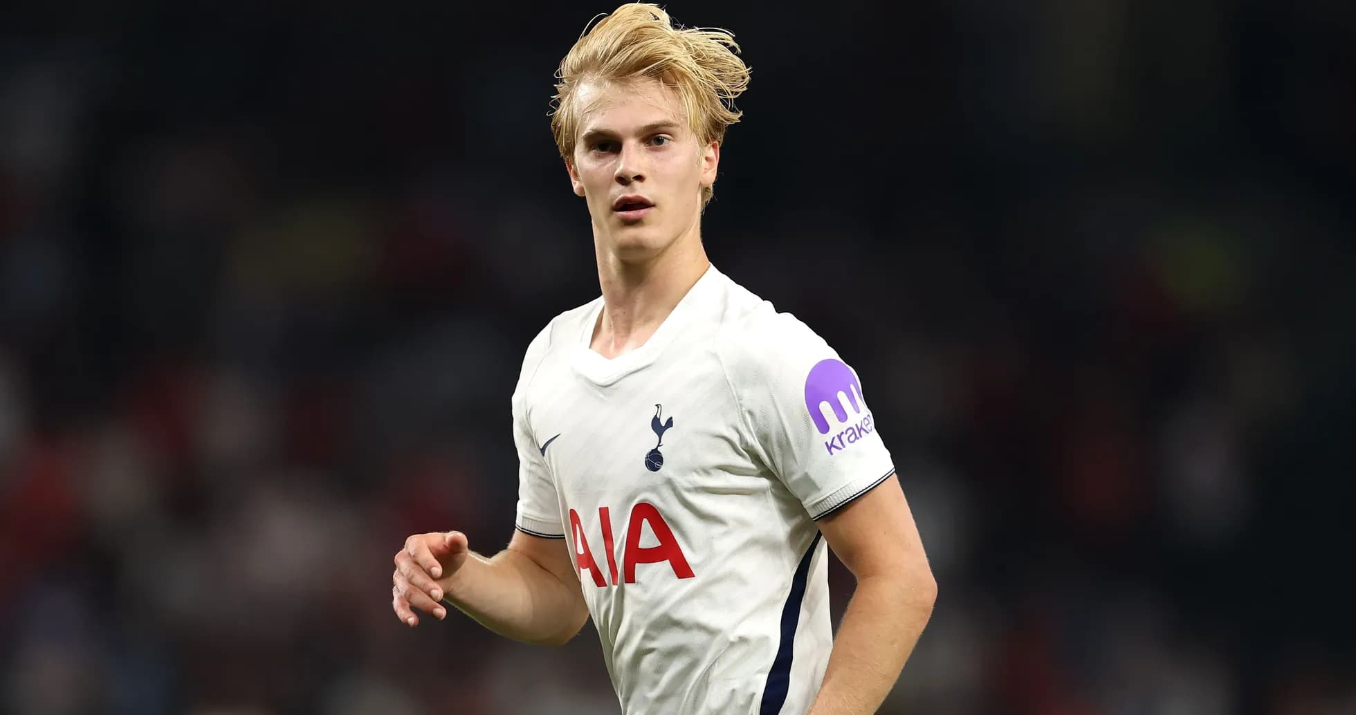 Player in Tottenham kit during match action Player in Tottenham kit during match action